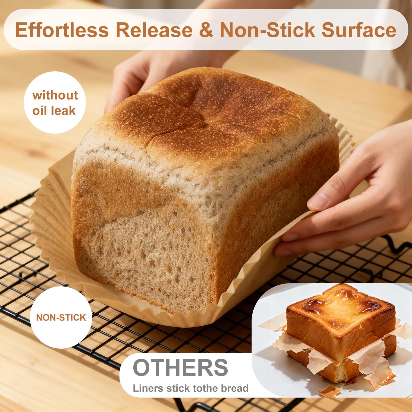 Loaf Pan Liners for Baking Bread 9x5 Inch - 180 PCS inch, 9x5inch-2LB gallery