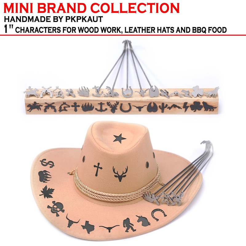 Mini Christian Cross Branding Irons for Wood, Leather, and BBQ - 2 Pcs Set gallery