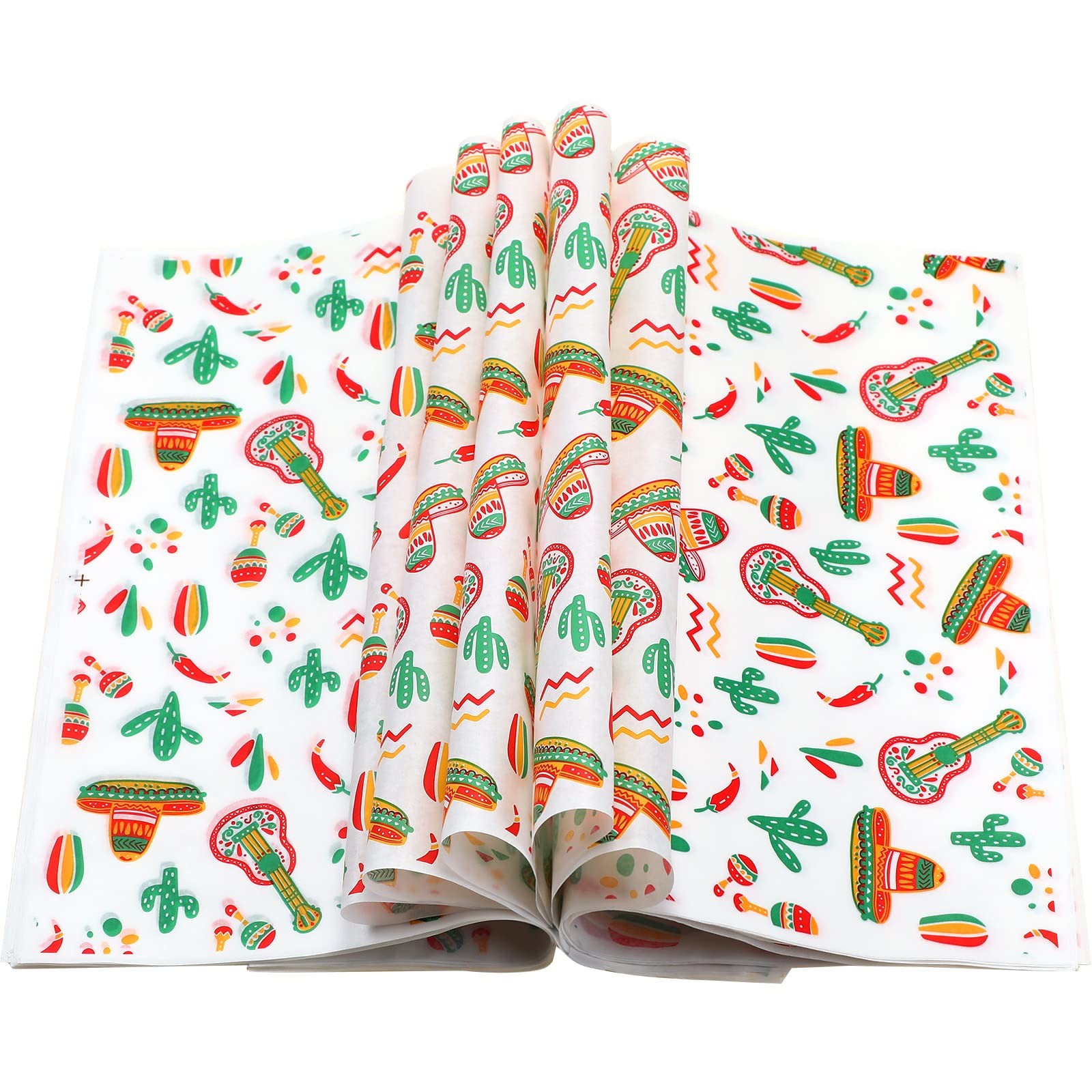 Epakh 600 Pcs Mexican Themed Deli Paper Sheets 11.81 x inches, White gallery