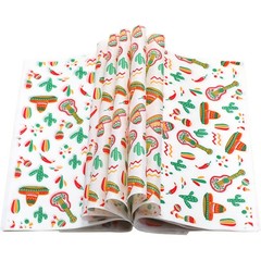 Epakh 600 Pcs Mexican Themed Deli Paper Sheets 11.81 x inches, White