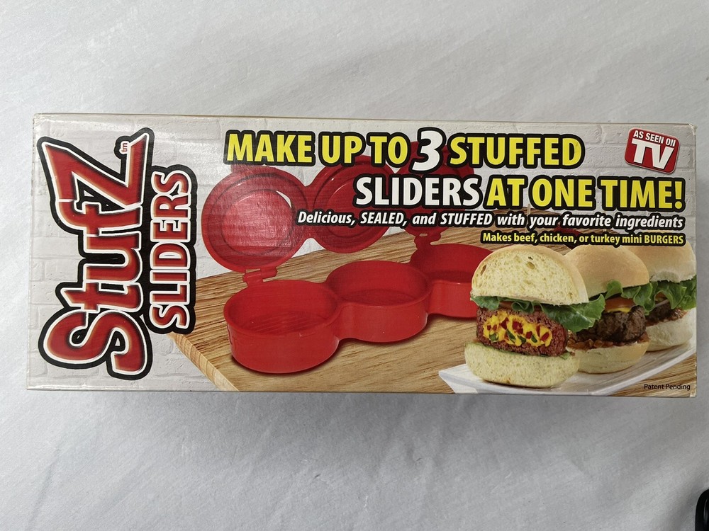 Stufz Sliders Burgers Press Sealed Sliders Patty Maker 3 At Once As Seen On TV
