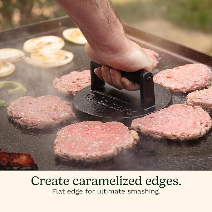 Cuisinart CISB-111C Cast Iron Smash Burger Press Heat Resistant Handle gallery