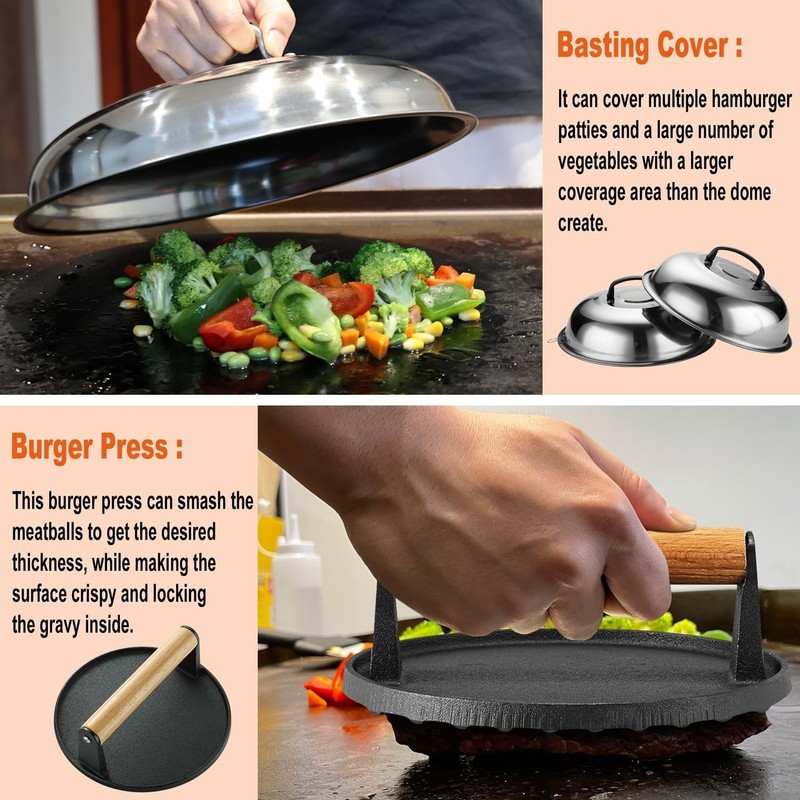 38PCS Griddle Accessories Kit, Professional Grill Tools Set for Outdoor Barbe... gallery