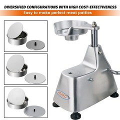 Hakka Burger Press Patty Maker Meat Press Machine with 4″ 5″ 6″ Removable Head