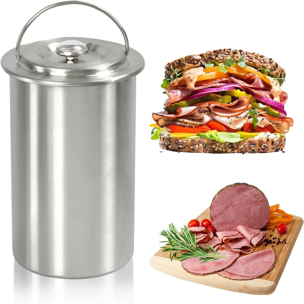 Ham Maker Meat Press Stainless Steel Deli Meat Press for Making Homemade Lunc...