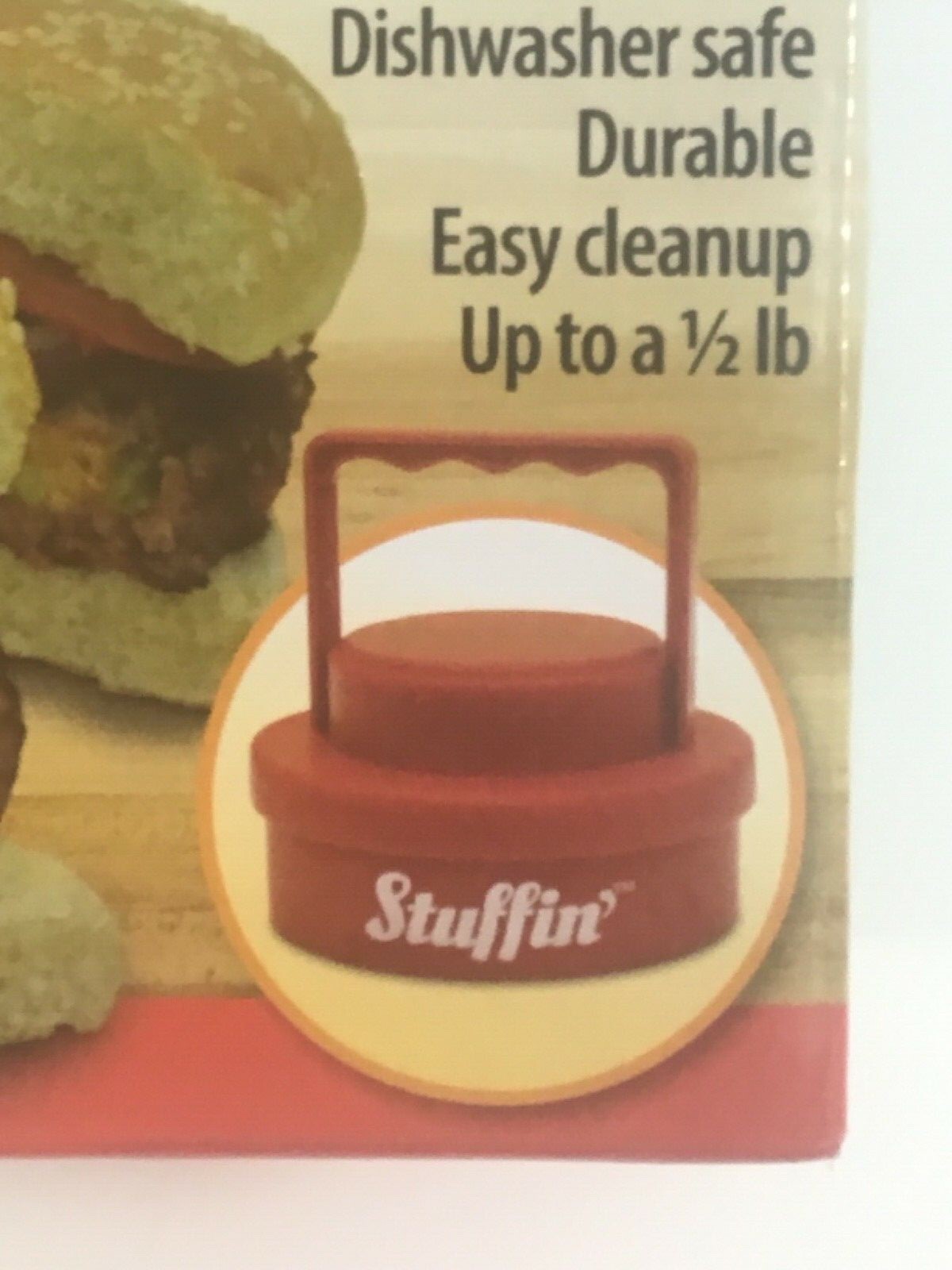 Stuffin’ Easy Use Burger Maker Fill Up to 1/2 lb Burger Durable Easy Cleaning gallery