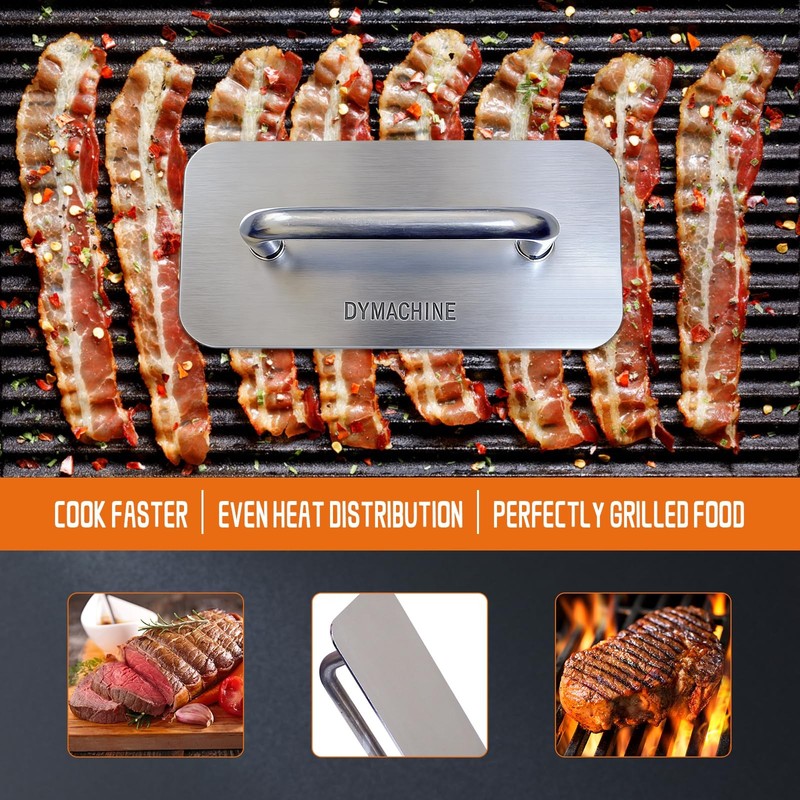 Stainless Steel Burger Press,9 Inch Smash Burger Press,2.5mm Non-Stick Smooth... gallery