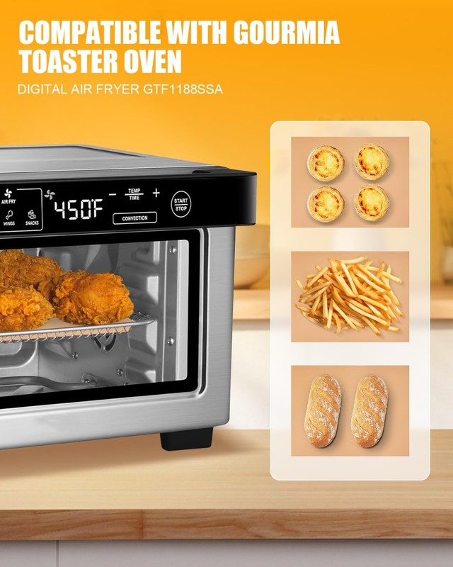 130PCs Air Fryer Paper For Gourmia Toaster Oven Digital Fryer, Burlywood gallery