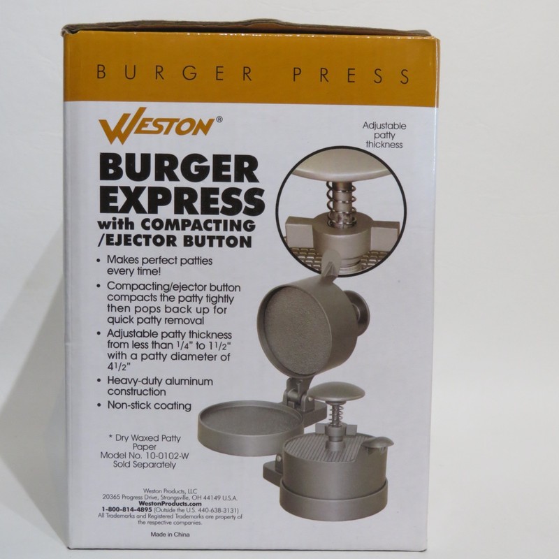Weston Single Burger Press 4 1/2" Dia Patties 1/4" to 1 1/4" Thick #07-0310-W gallery