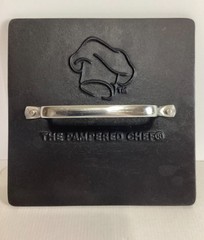 VTG (2006) Pampered Chef Heavy Duty Cast Iron 8 1/2″ Square Grill Press #2875