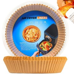 100PCS Air Fryer Paper Liners, Disposable Non-Stick 8inch-100pcs, Paper-Round