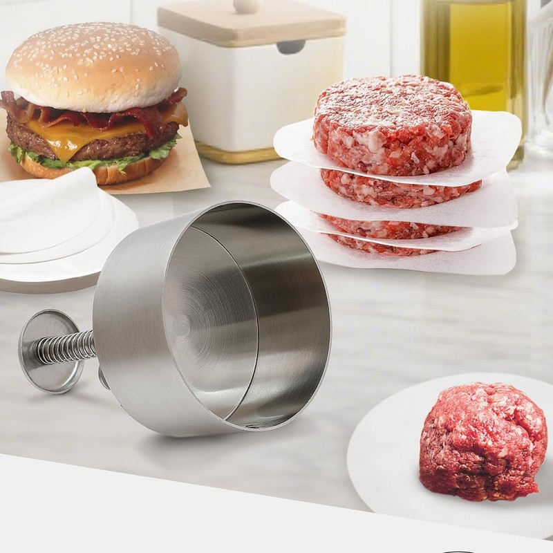 Burger Press Adjustable Hamburger Meat Patty Maker NonStick Stuffed Molds gallery