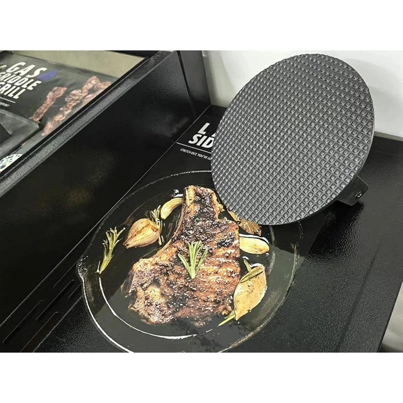 Heavy-Duty Cast Iron Bacon Press Food Grade Grill Tool Non-Stick Cookware New gallery
