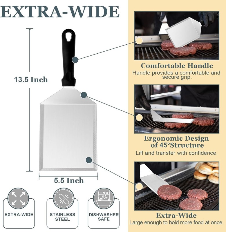Leonyo Smashed Burger Kit, 9" Cheese Melting Dome, 7" Press, Griddle... gallery