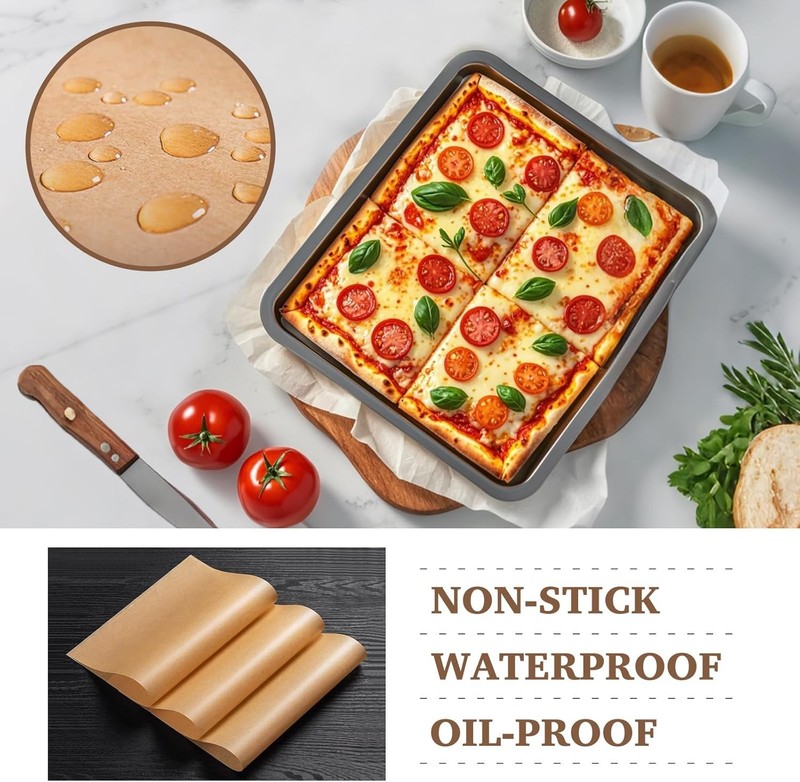KAWENDE 120 Pcs Air Fryer Liners, 10''x11'' Disposable 10''x11'', Wood gallery