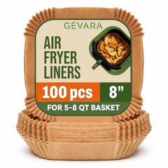 Air Fryer Liners Disposable, 8 Inch Square Parchment 8 Square, Natural