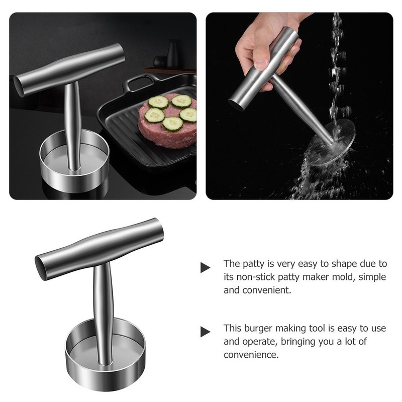 Kitchen Tool Hamburger Multi-function Meat Press Stainless Steel Patty Mold gallery
