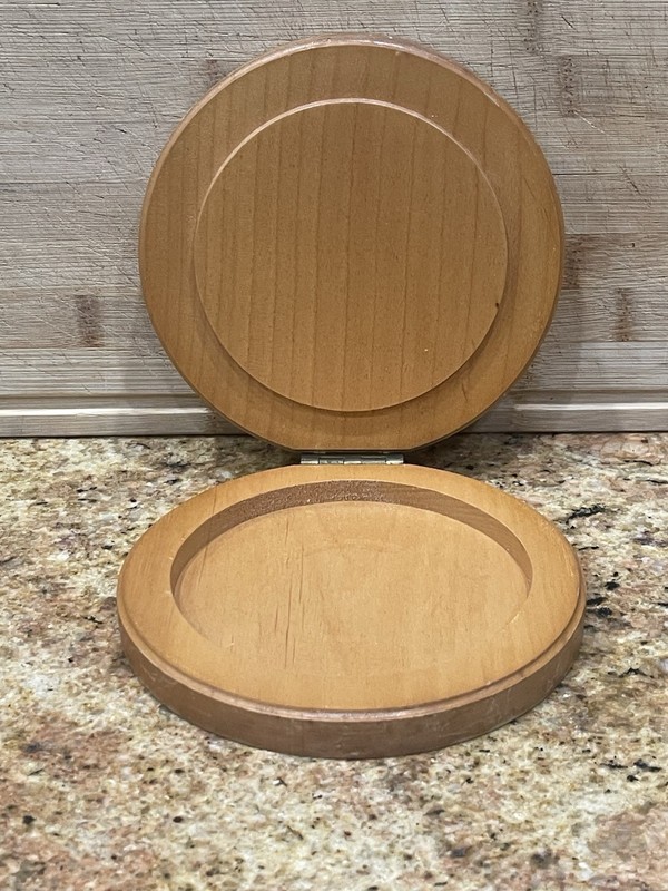 1950’s Wood Hamburger Press With Bathe Signature , In Great Shape . gallery