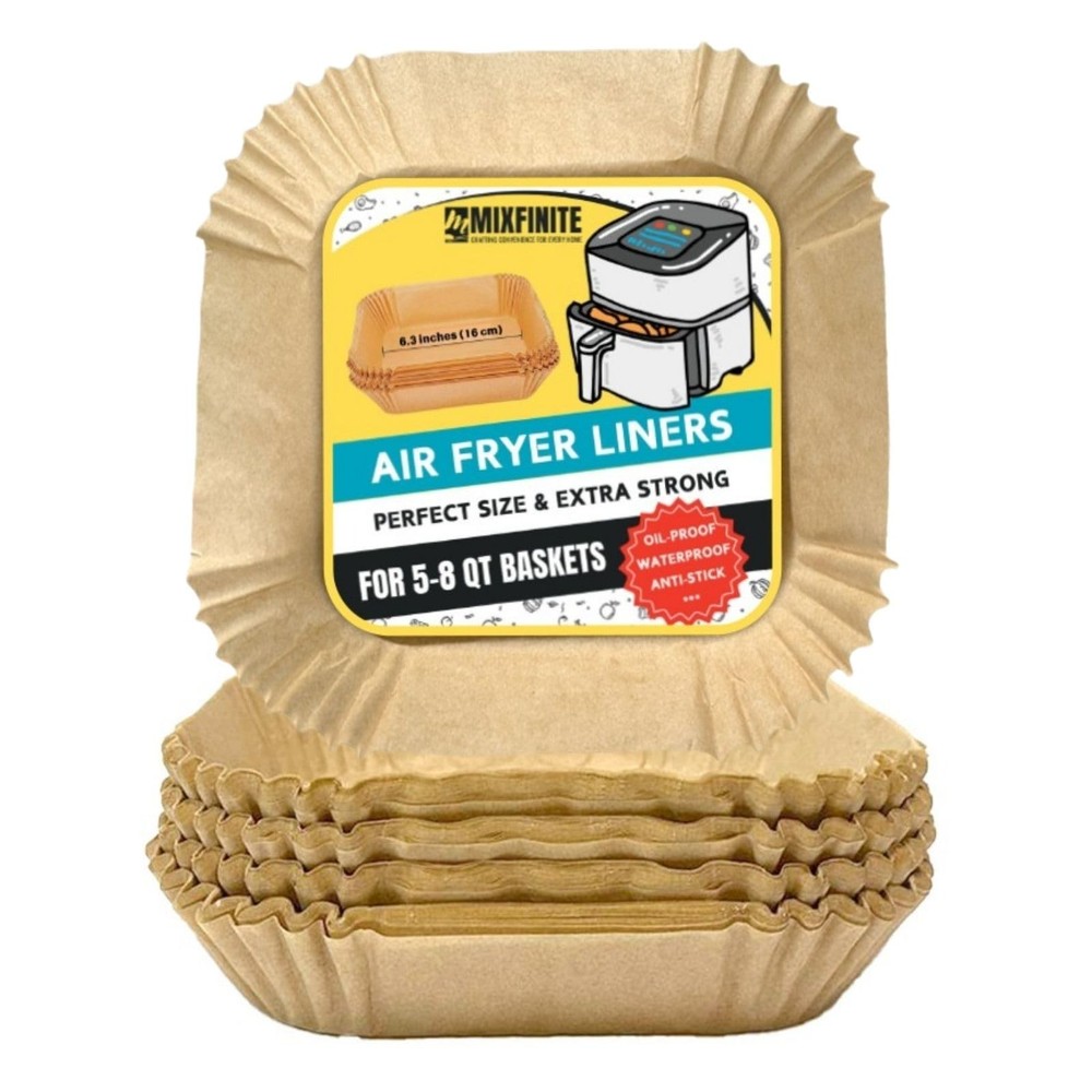 Air Fryer Liners Disposable (Square, 6.3 Inches) Inches, Square