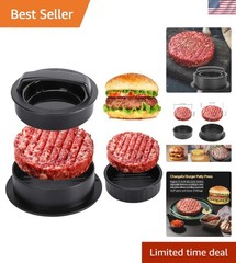 Versatile 3-in-1 Burger Press: Perfect for Sliders, Stuffed & Regular Patties