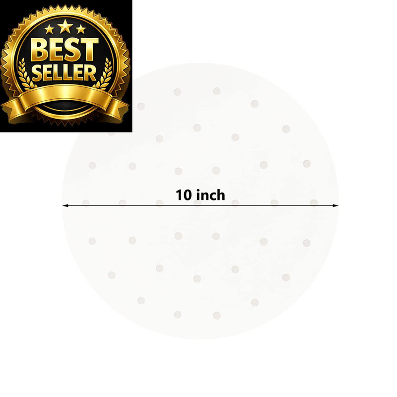 100 PCS Bamboo Steamer Liner, 10" 10 inch x10 x 0.01 inch, ['White'] gallery