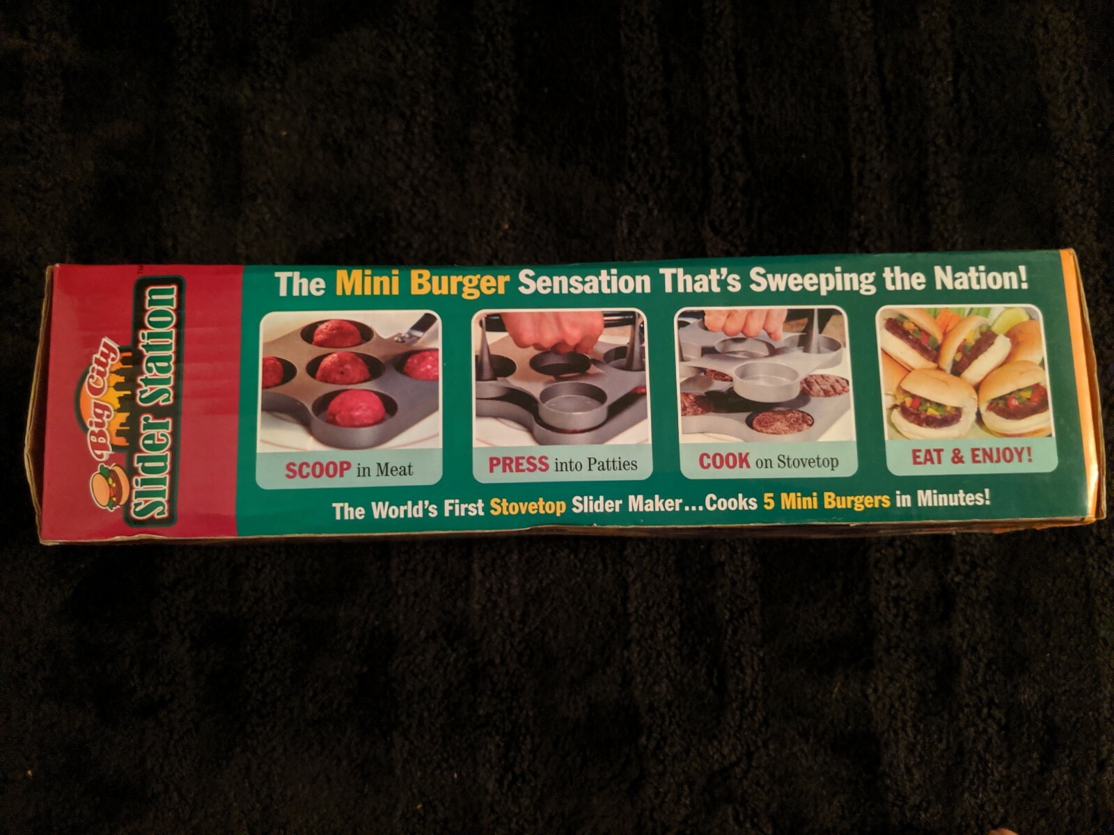 BIG CITY SLIDER STATION AS SEEN ON TV STOVE-TOP SLIDER MAKER 2-P OPENED BOX NEW! gallery