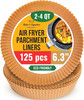 6.3” Small Round Air Fryer Liners, 2-4 qt Airfryer 6.3" Round, gallery