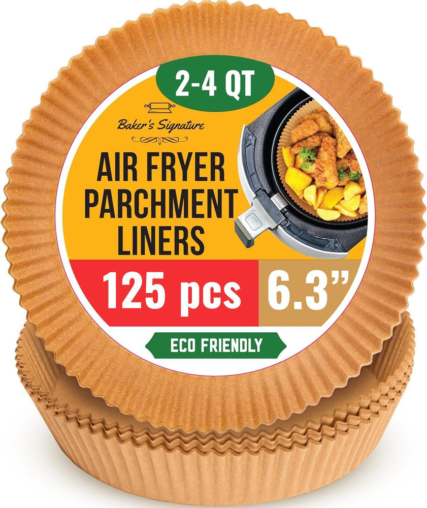 6.3” Small Round Air Fryer Liners, 2-4 qt Airfryer 6.3" Round,