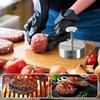 AMOZO Burger Press Patty Maker with 100-Sheet Baking Paper, 5.5 Inch, silvery gallery