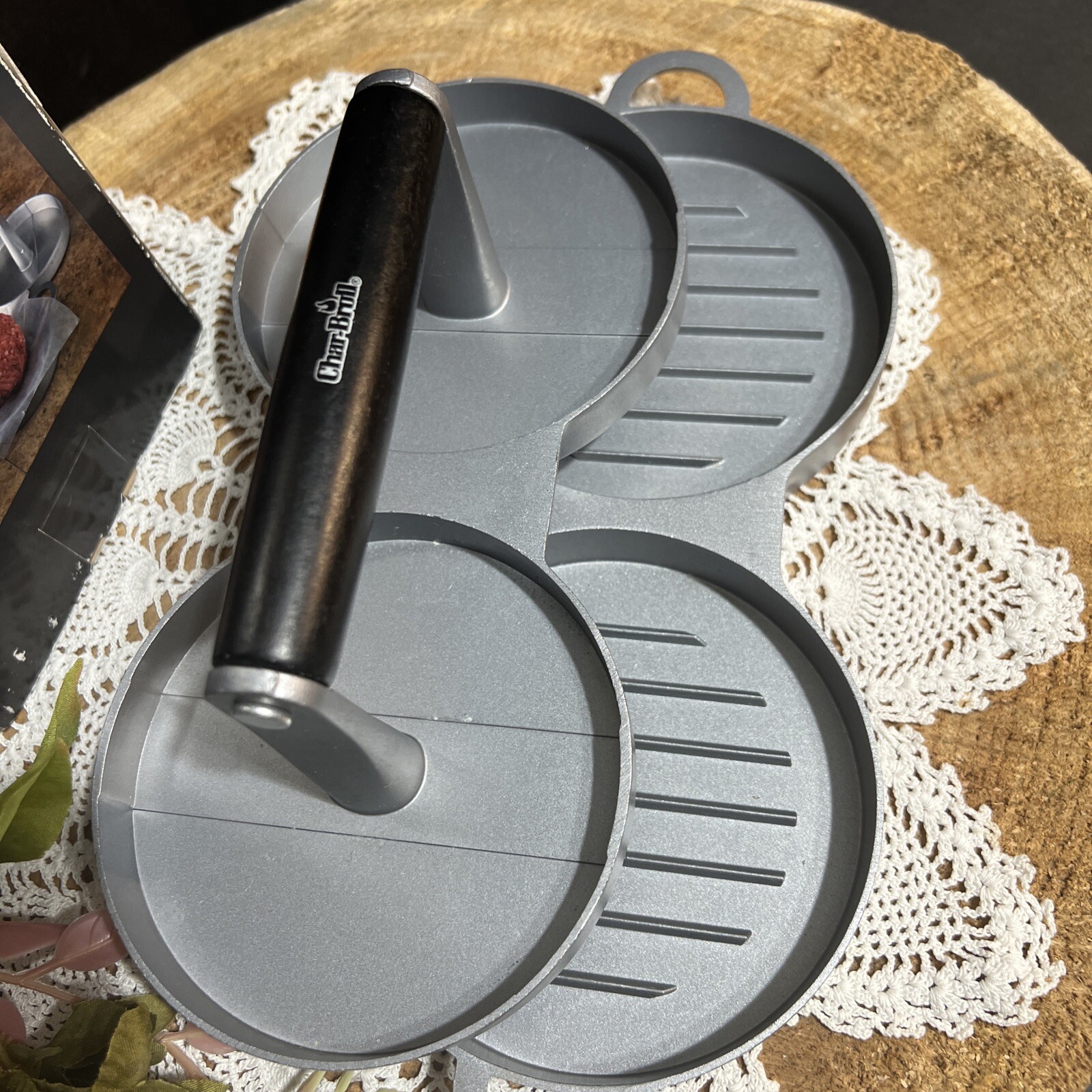 Char Broil Cast Aluminum Burger Dual Press Die Cast USA Seller gallery