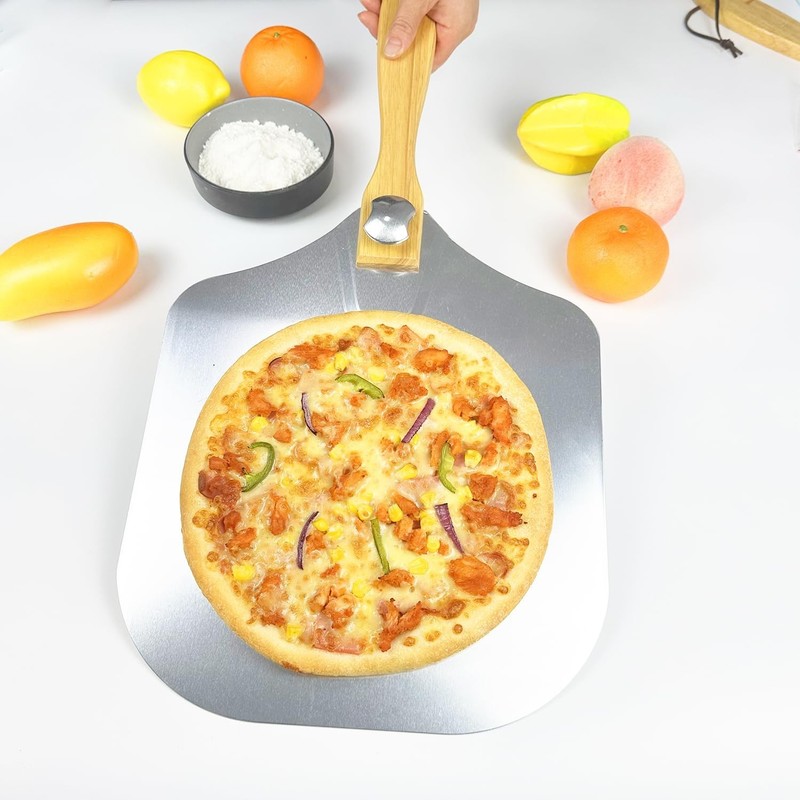 KLAQQED Pizza Peel 12 x 14inches, Pizza Paddle Pizza Spatula Shovel Pizza Cut... gallery
