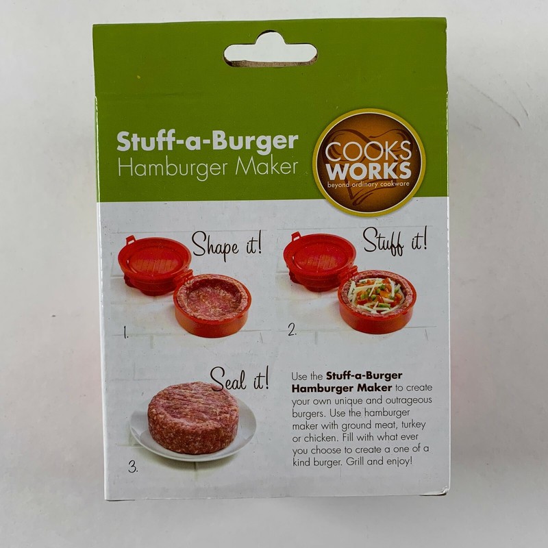 Stuff-a-Burger Hamburger Maker Cook Works Gourmet Burgers B-E gallery