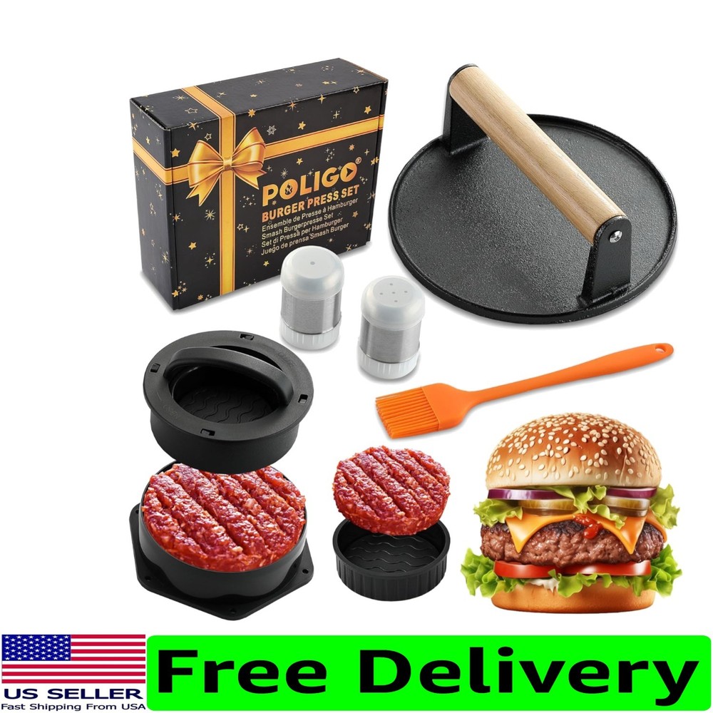Professional Burger Maker Kit - 4-in-1 Non-Stick Press for Culinary Excellence