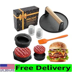 Professional Burger Maker Kit – 4-in-1 Non-Stick Press for Culinary Excellence