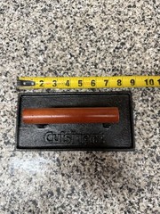Cuisinart Cast Iron Non-Stick Burger Press Medium 8 in Wood Handle Black Brown
