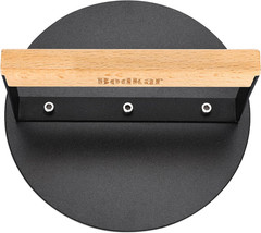 Burger Press Smasher 6 Inch Cast Iron Grill Press for Smash Burgers Bacon