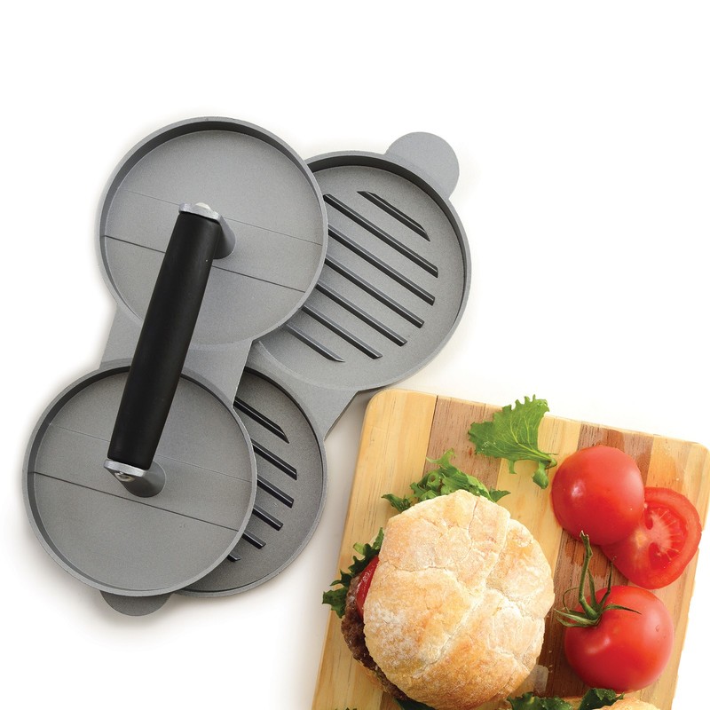 Norpro Nonstick Cast Aluminum Double Hamburger Press gallery