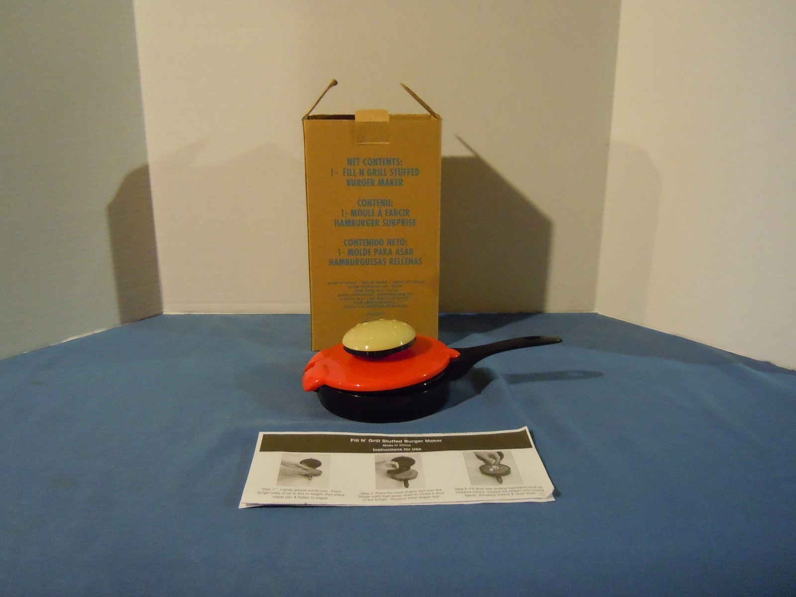 Avon Home Products Fill N' Grill Stuffed Burger Maker NIB gallery