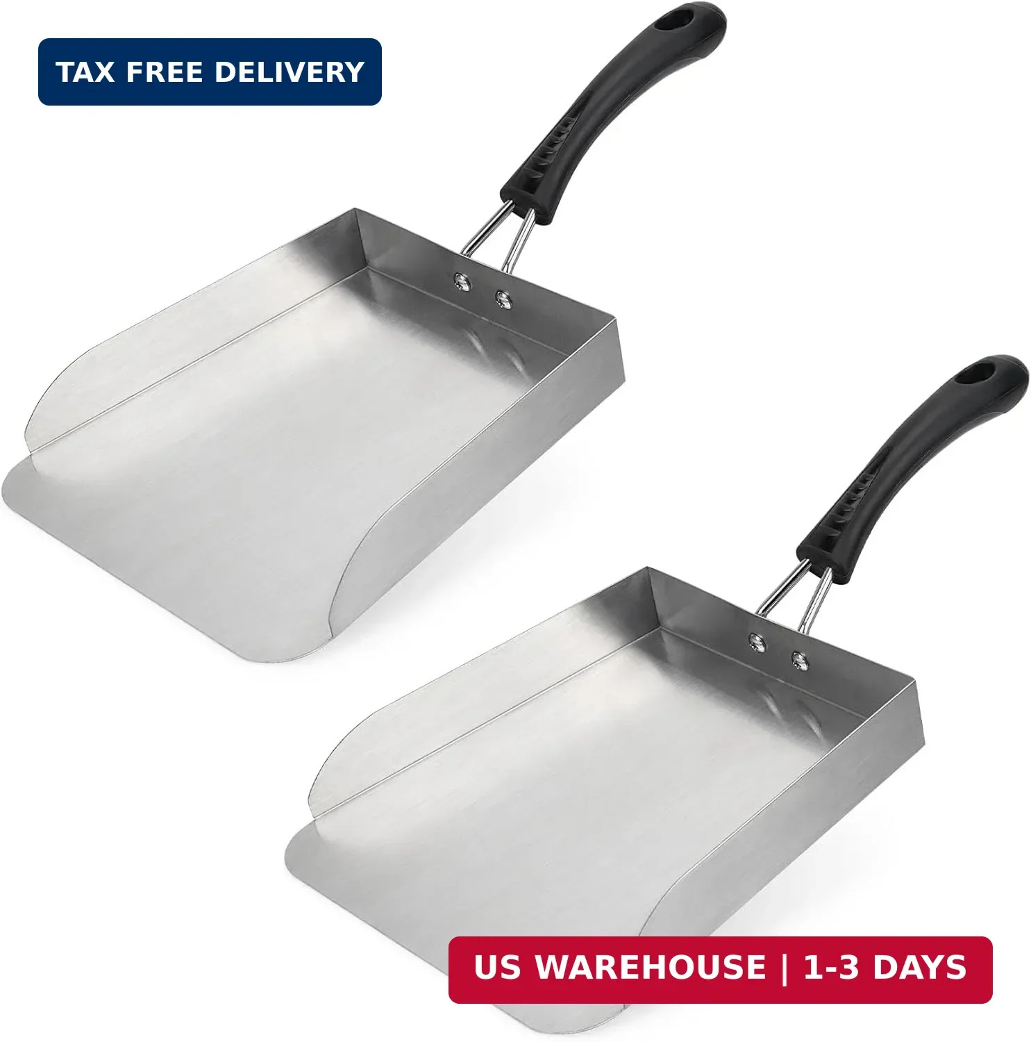Stanbroil 2 Pack Smash Burger Spatula, Stainless Steel Griddle Food Mover, Large gallery