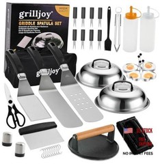 Professional Griddle Accessories Kit Set with Smash Burger Press – Extra