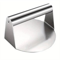 Stainless Steel Smash Burger Press Hamburger Patties Meat Masher Circular