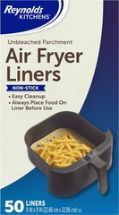 Reynolds Kitchens Air Fryer Liners Disposable, 50 Count (Pack of 1), Brown