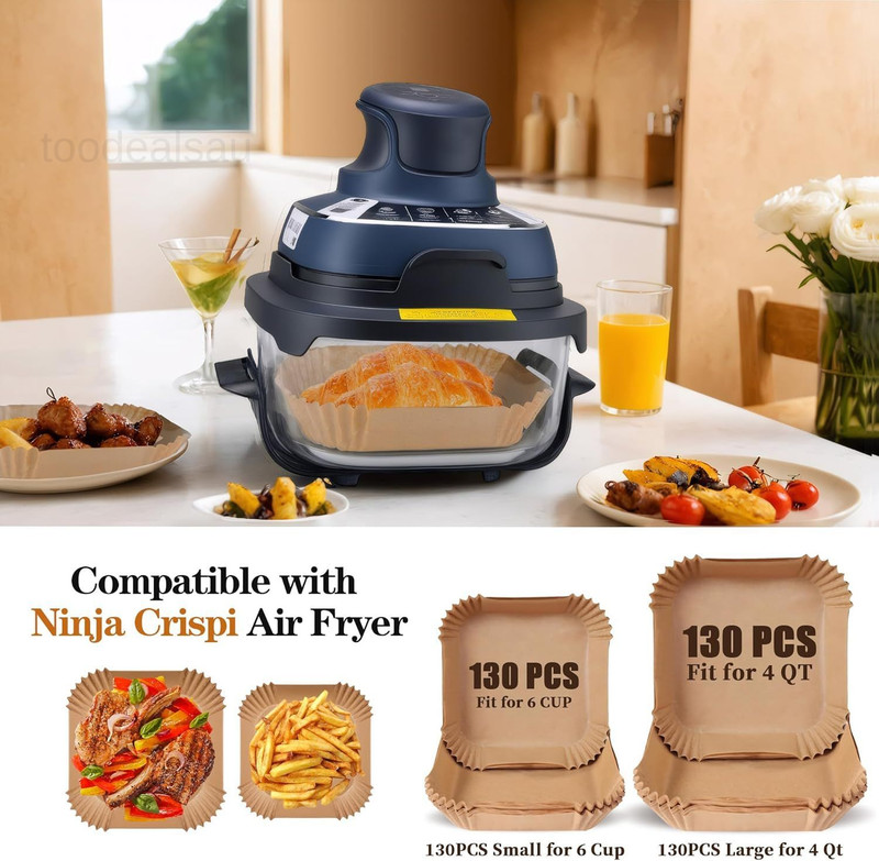 Air Fryer Liners Disposable for Ninja Crispi, 260 PCS Parchment Paper for Ninja gallery