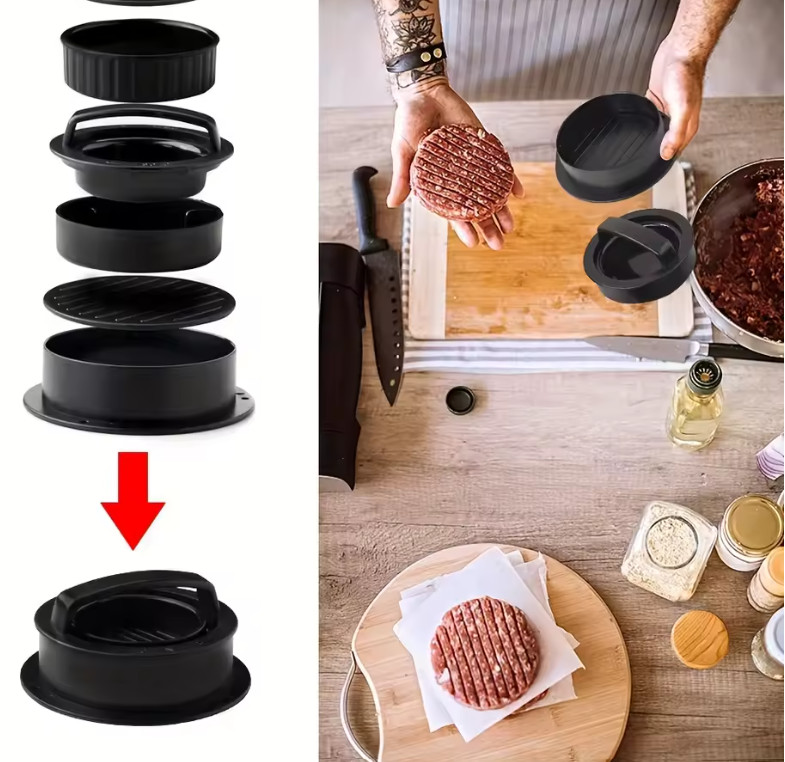 1 Set Non-stick Hamburger & Meat Pie Mold – Perfect for Kitchen and Home Cooking gallery