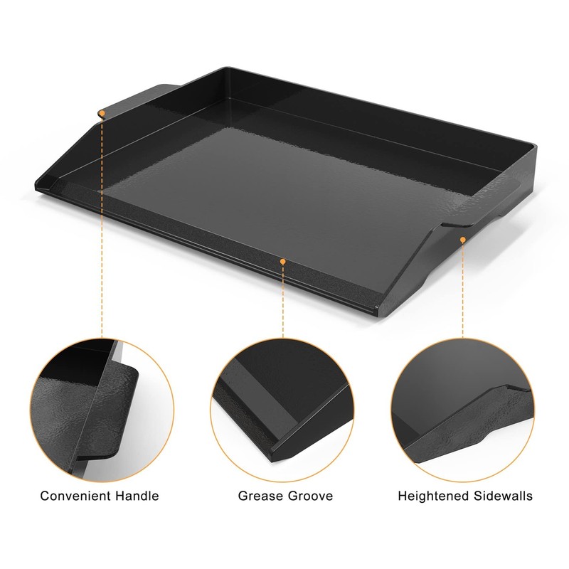 Onlyfire Universal Enamelled Cast Iron Cooking Griddle, Nonstick Co... Fast Ship gallery