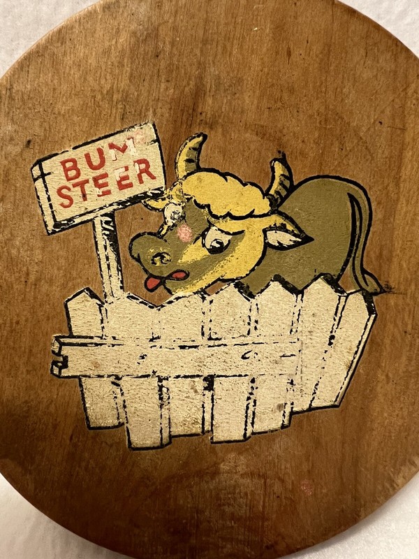 Vintage Hamburger Press Wood 1950’s Bum Steer Made in Japan Retro Kitchen gallery