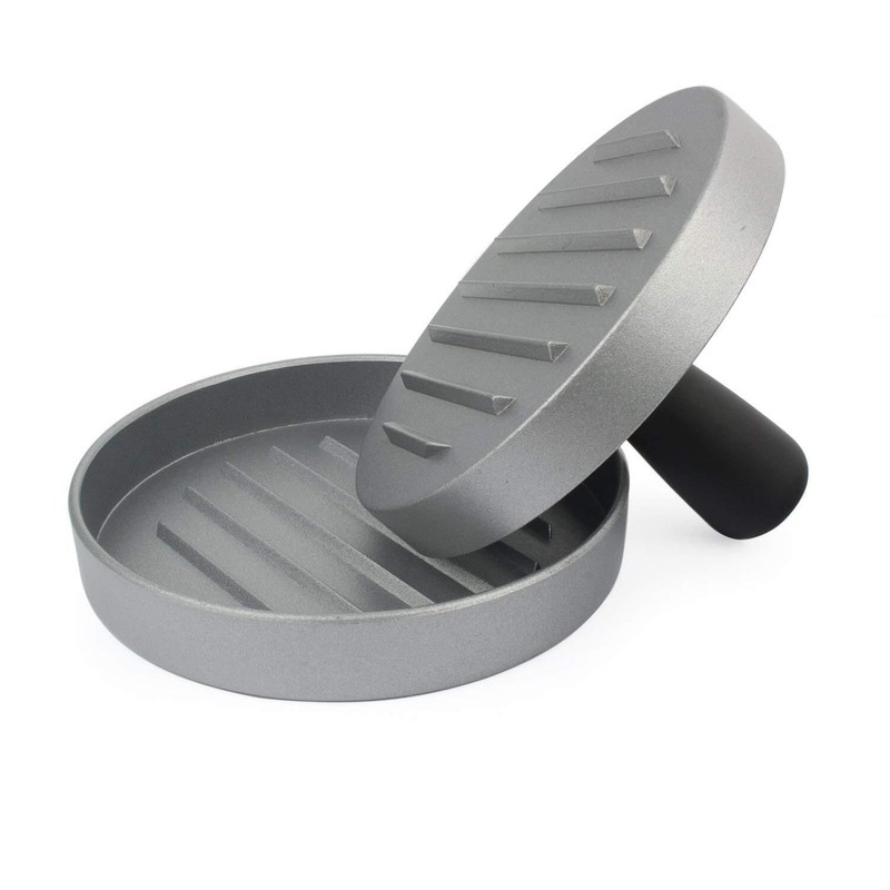 Hamburger Press Patty Maker 100 Non-Stick Papers 1/4 lb 4.5" Aluminum Mold gallery
