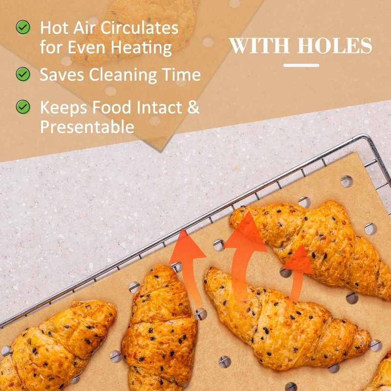 Funnymoom 200 Pcs Air Fryer about 11 x 9.85 inches, as shown in the picture gallery