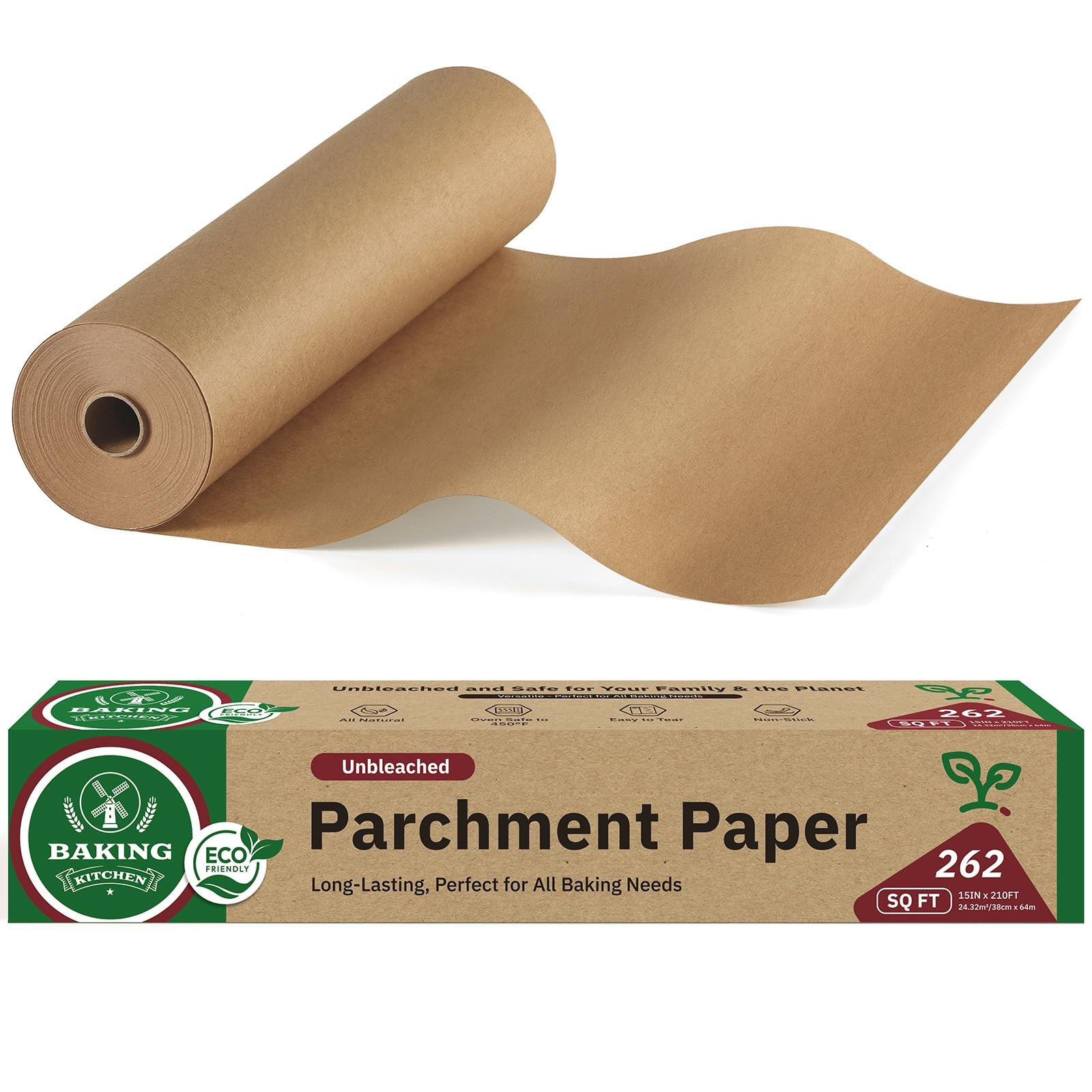 Unbleached 15in x 210ft Parchment Paper Roll for Baking- 15 x 210, gallery