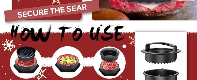 Smash Burger Press Kit – Cast Iron Burger Press – Patty Maker Set – Includes Wax gallery